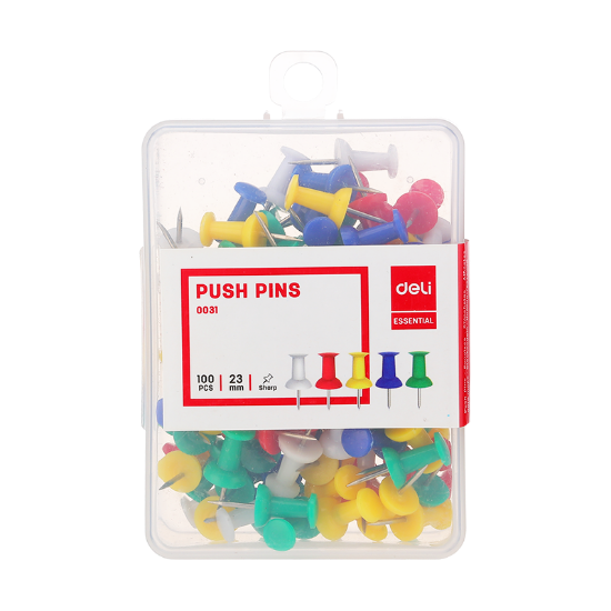Εικόνα της DELI Χρωματιστές Καρφίτσες Πίνακα 23mm